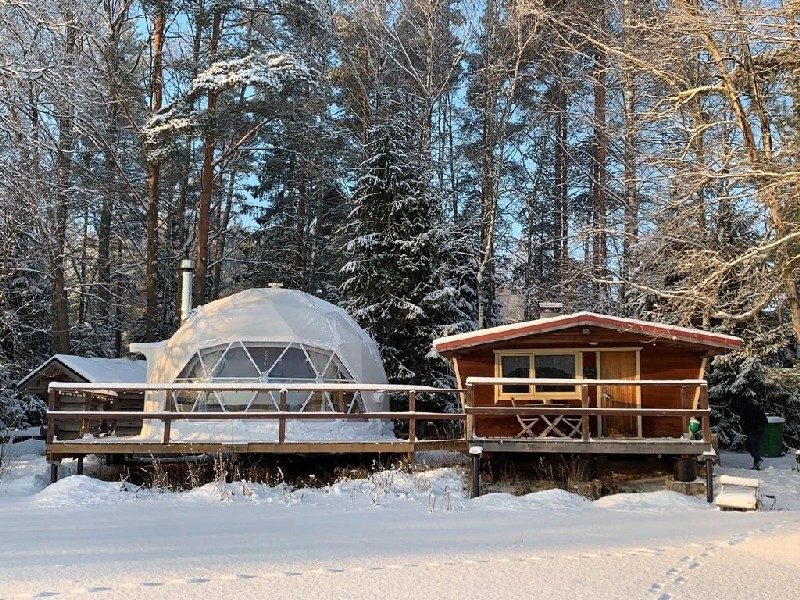 Купол у озера Ленинградская область