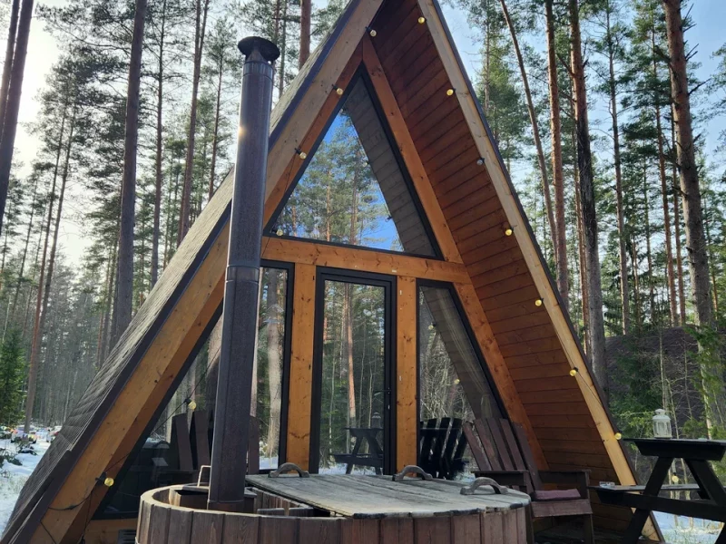 Shanti Home Les А-фрейм с бочкой