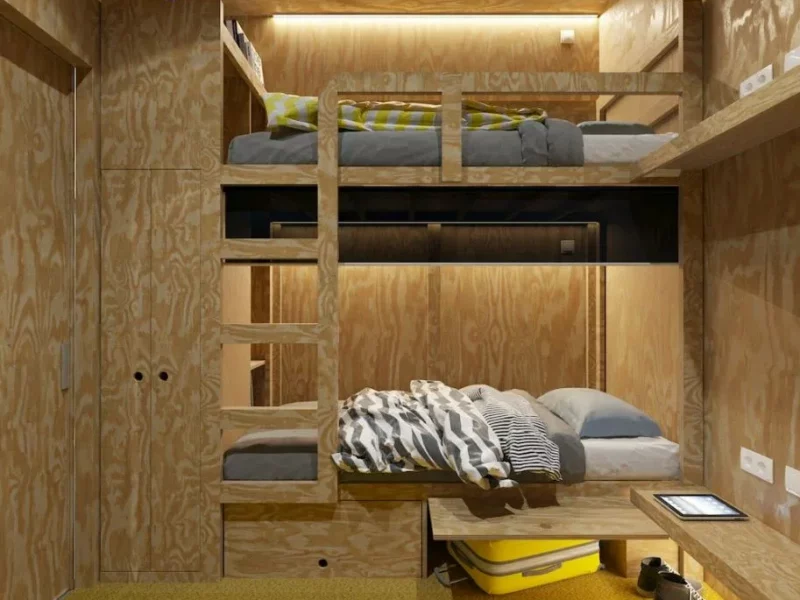 Twin Cities Melbourne номер с двухярусными кроватями